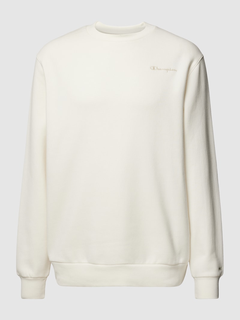 Sweatshirt mit Label-Details Modell 'Rochester' in offwhite