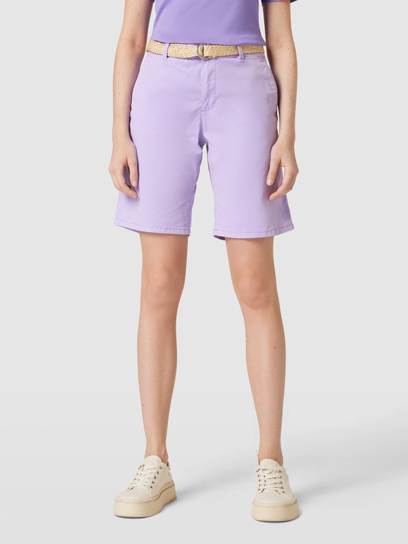 Chinoshorts mit französischen Eingrifftaschen in flieder