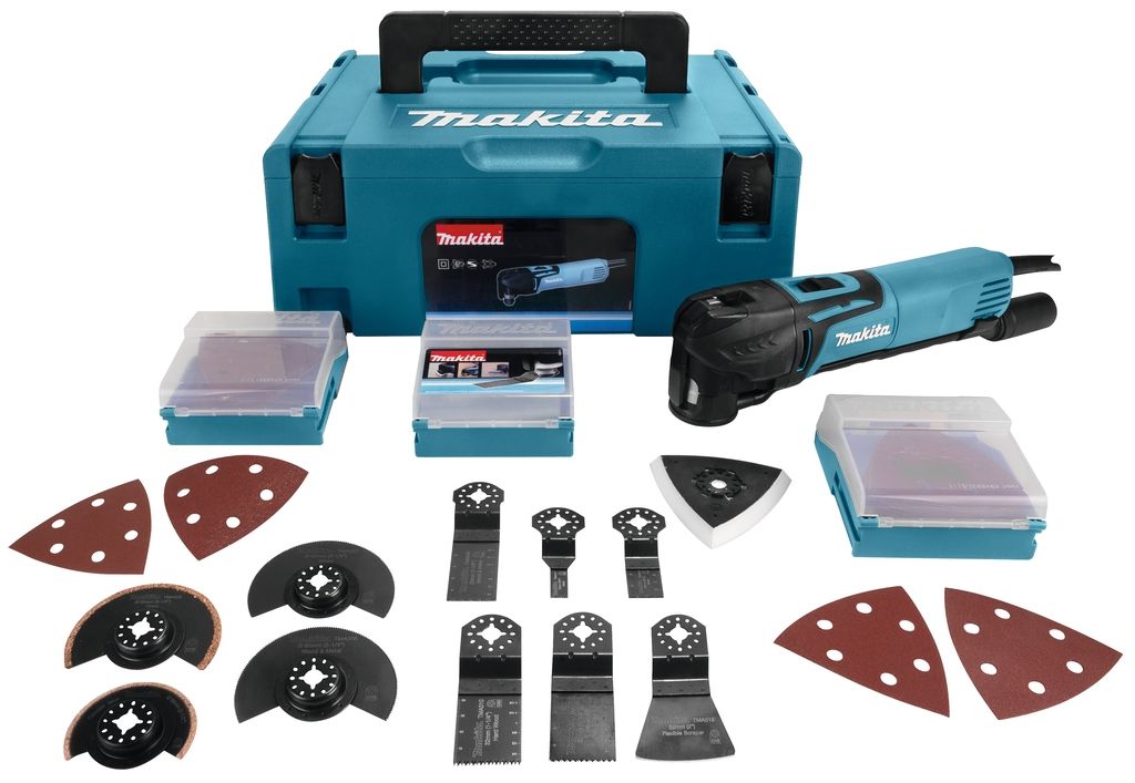 Makita TM3010CX2J monitoimikone 320 watin värähtelevä monitoimikone + lisävarustesarja