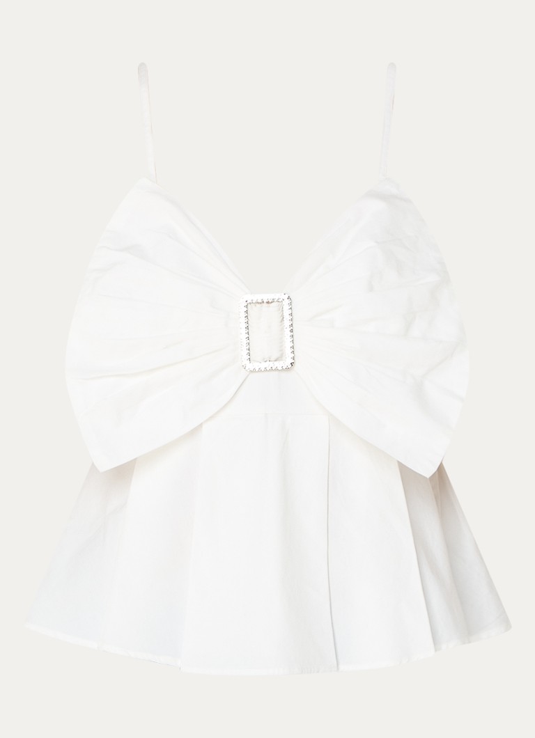 NIKKIE Dhulia crop top με φιόγκο και στρας