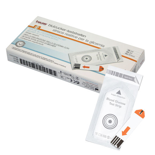 BEURER GL44/GL50 Blutzucker-Teststreifen Folie  50 St  Teststreifen