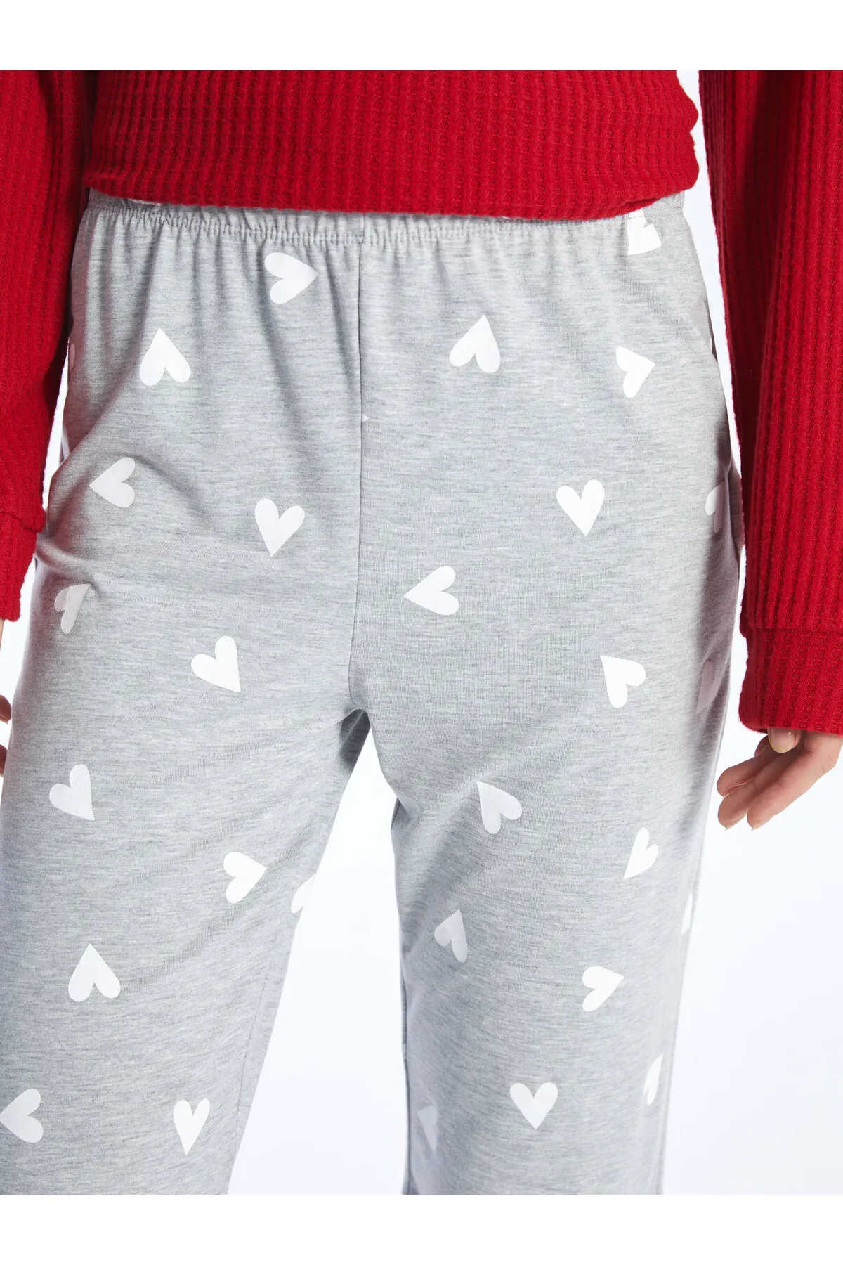 LC Waikiki  Gemusterte Damen-Pyjamahose mit elastischem Bund