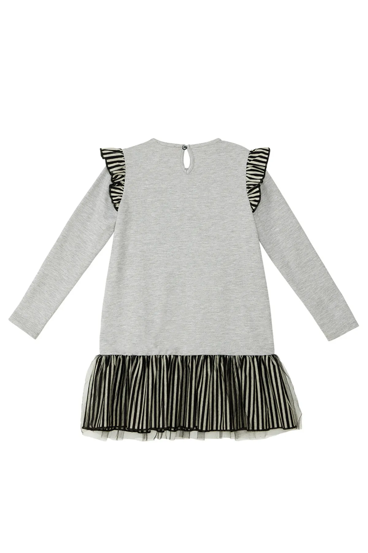 Denokids  Elegantes graues Einhorn-Mädchenkleid