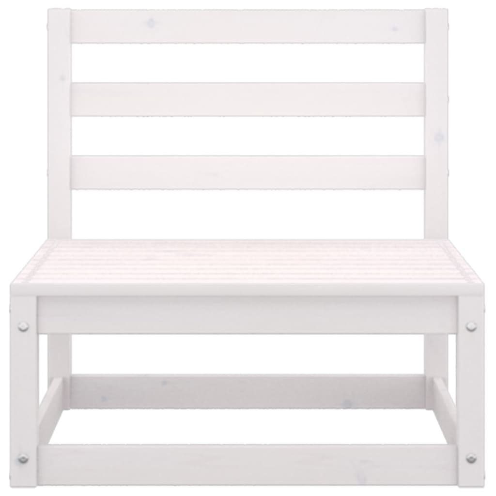 vidaXL Loungesofa Outdoor-Sofa 3-Sitzer Weiß Massivholz Kiefer, 1 Teile