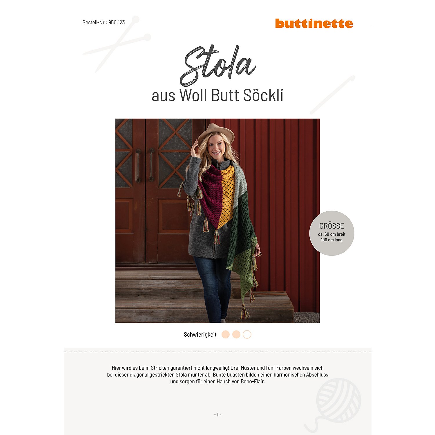 Strickanleitung – Stola aus Woll Butt Söckli