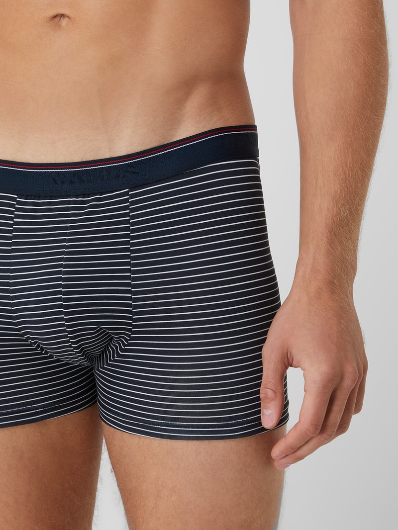 Trunks aus Single Jersey im 3er-Pack Modell 'Natural Benefit' in marineblau