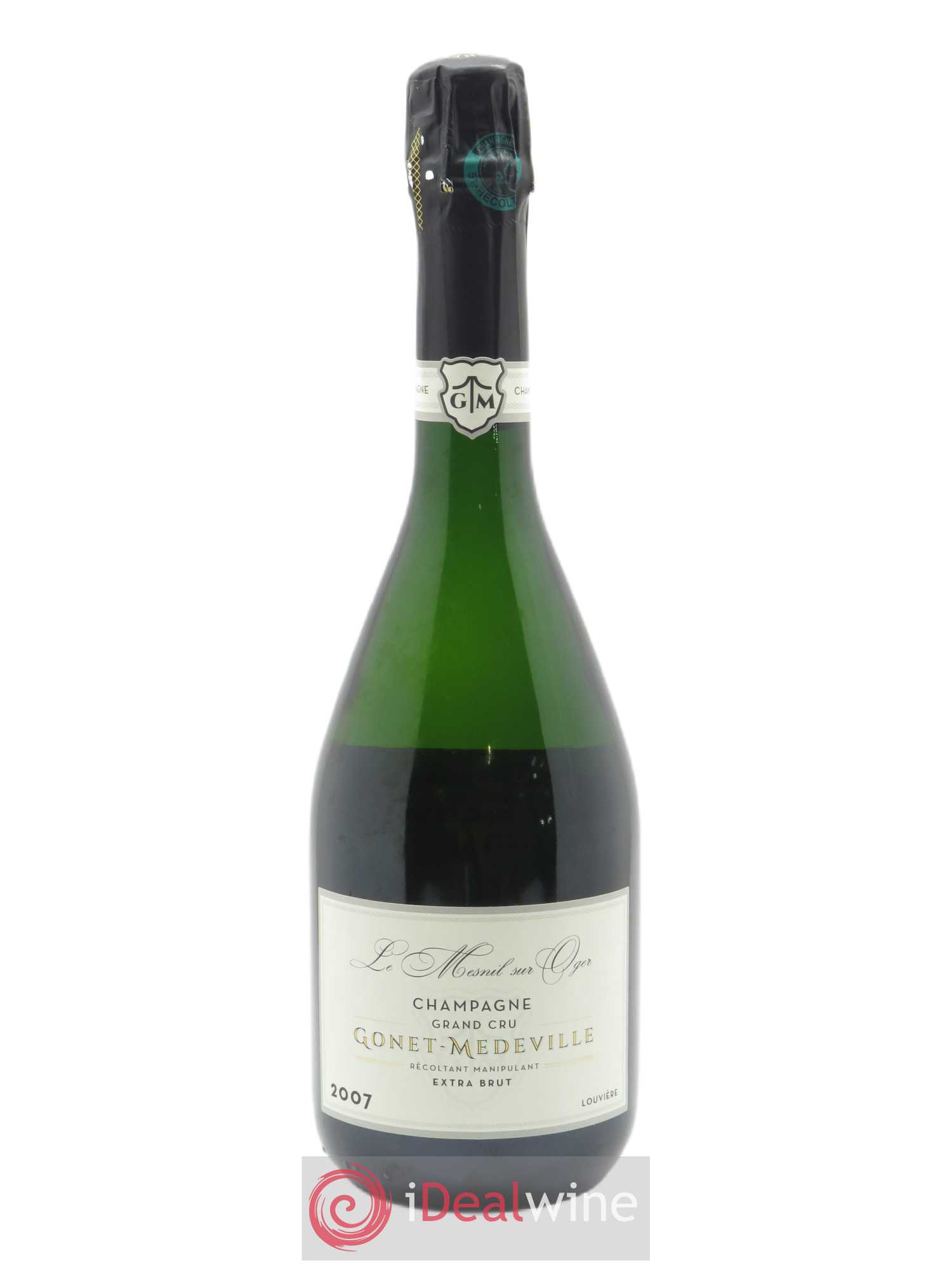 Louvière Blanc de Blancs Grand Cru Extra Brut Vignobles Gonet-Medeville  2007 - Lot de 1 Bouteille