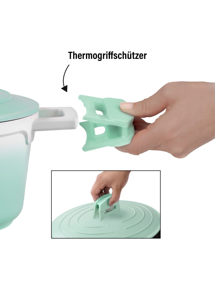 Stoneline Cocotte Bräter Oval 32x25 cm | mit Deckel in Mint günstig kaufen Ø 32 cm