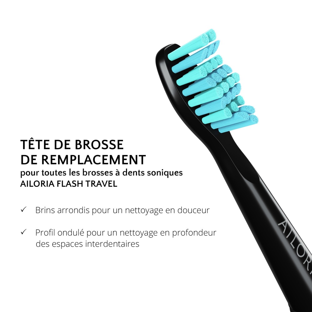 ailoria personal care FLASH TRAVEL Têtes de brosse - lot de 6