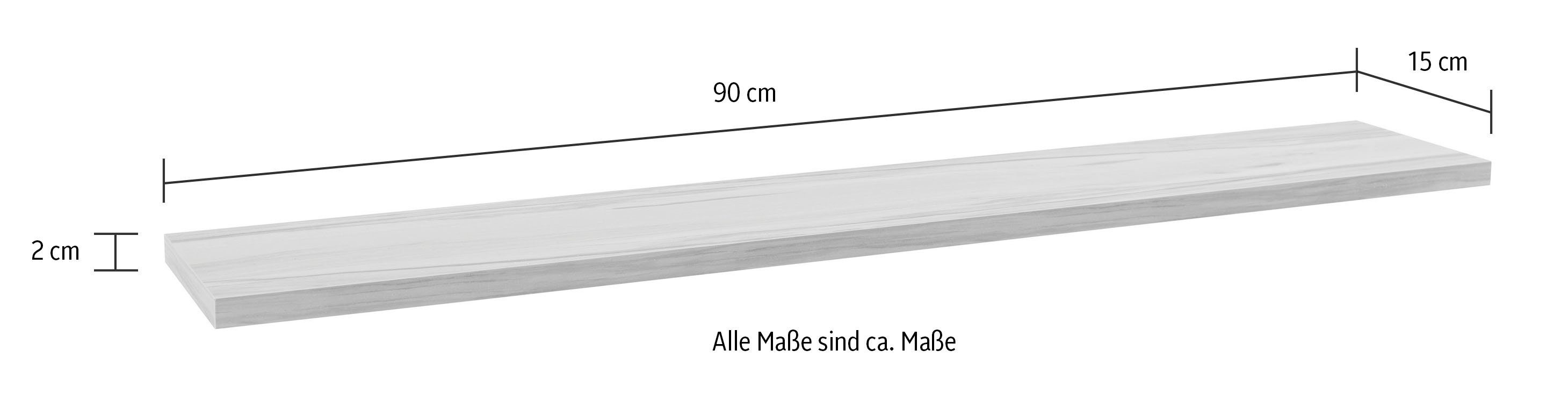 Woltra Wandregal OSLO, 2-tlg., Breite ca. 90 cm, 2 Stück