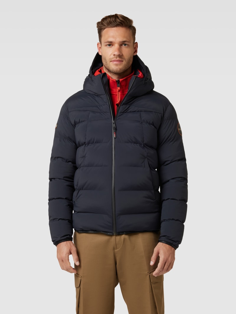 Steppjacke mit Kapuze Modell 'NEWTON' in schwarz