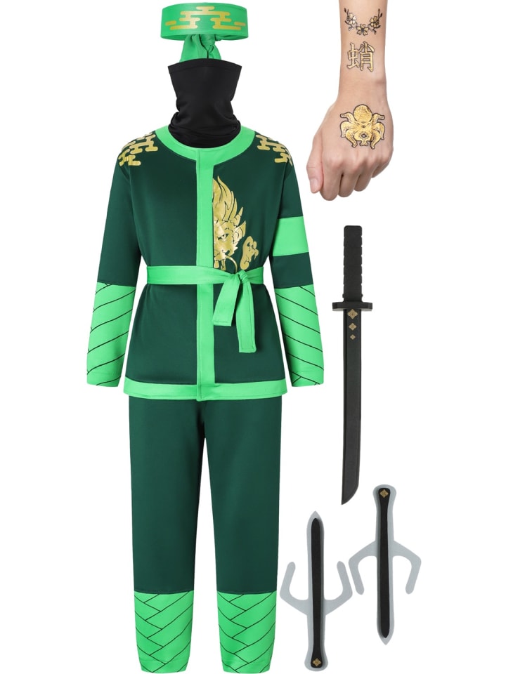 Corimori Ninja Kostüm für Kinder mit Schwert in Braun/grün günstig kaufen