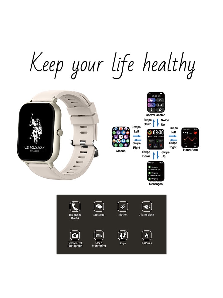 U.S. Polo Assn. Smartwatch in Creme/ Gold günstig kaufen onesize