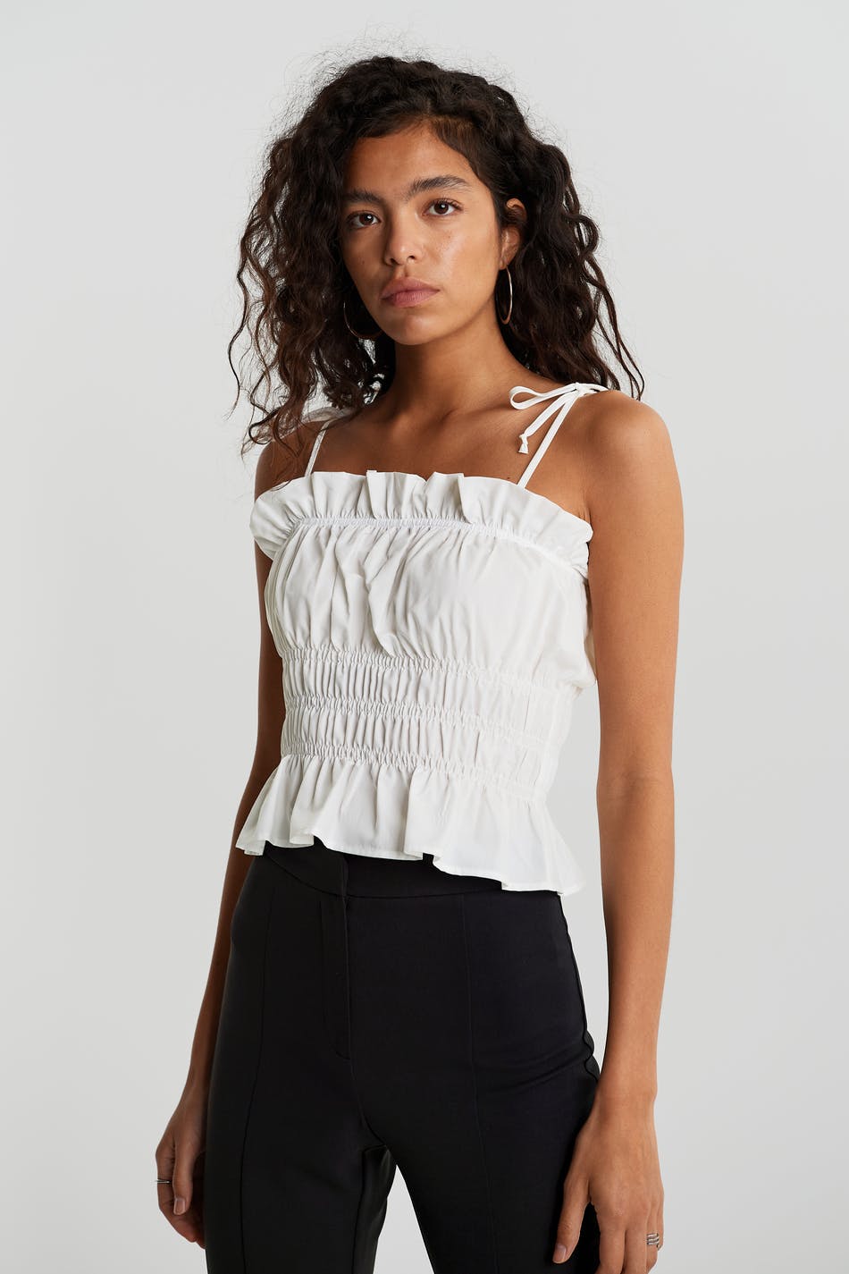 Poplin smock singlet