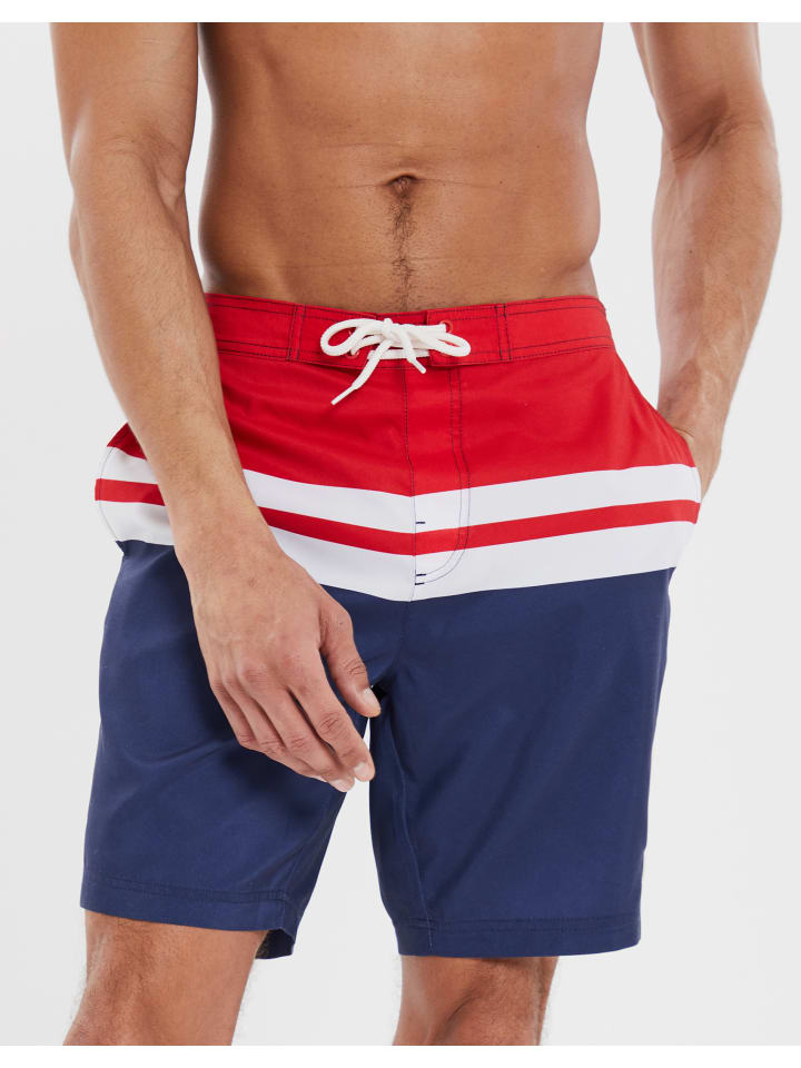 Threadbare Badehose THB Swim Short Kingdom in Navy-Red günstig kaufen
