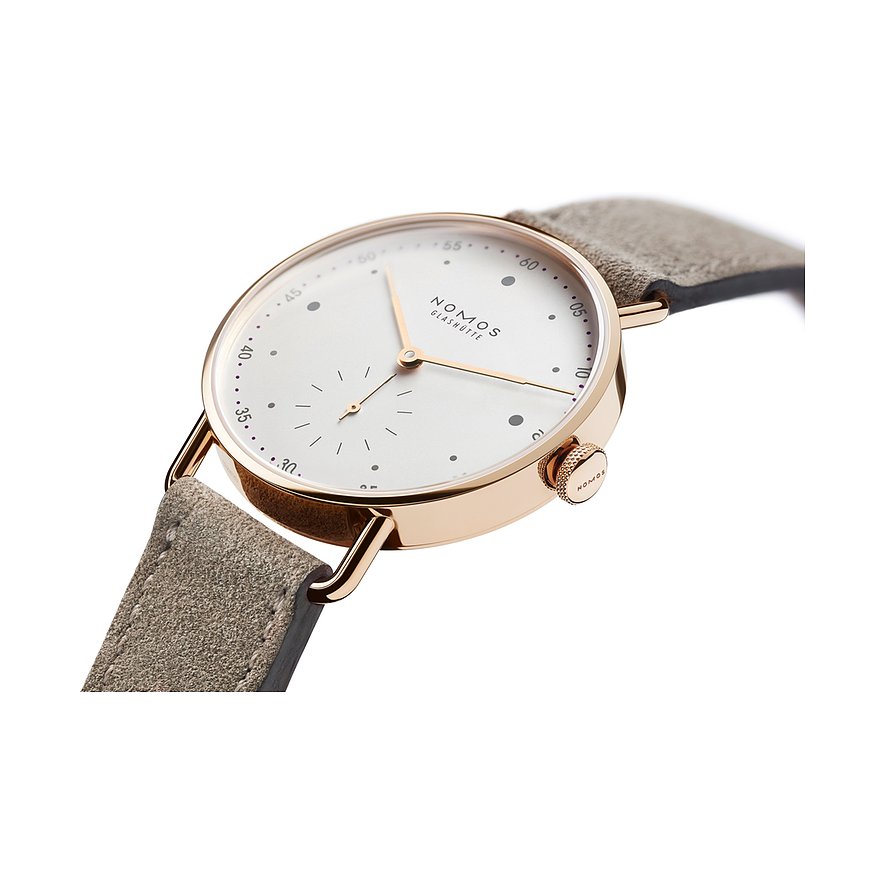 Nomos Glashütte Damenuhr Metro Roségold 33
