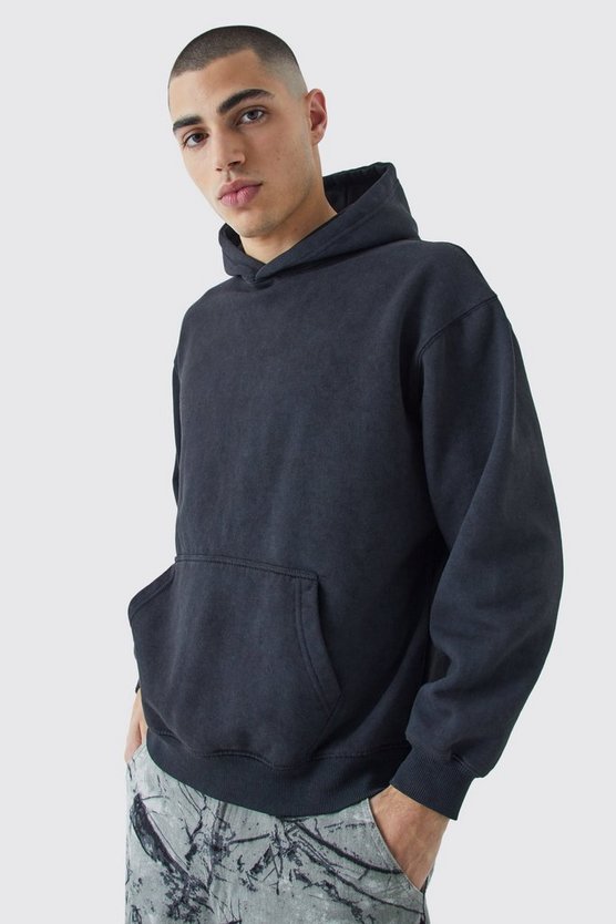 Oversize Hoodie mit Acid-Waschung und M-Print