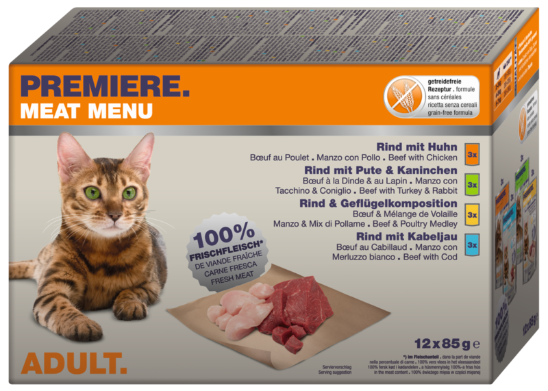 PREMIERE Nassfutter PREMIERE Meat Menu Adult 12x85g