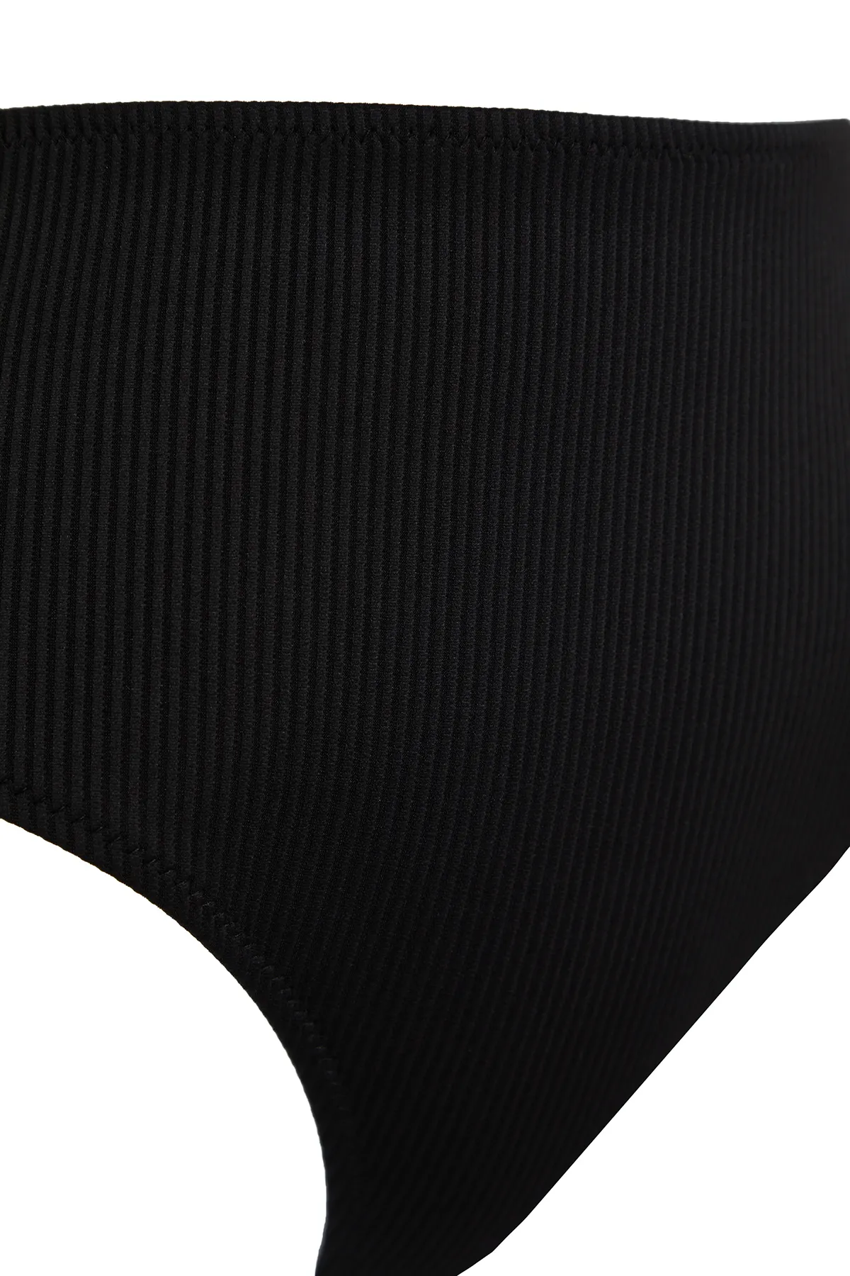 Trendyol Collection  Schwarze strukturierte Hipster-Bikinihose mit hoher Taille TBESS24BA00095