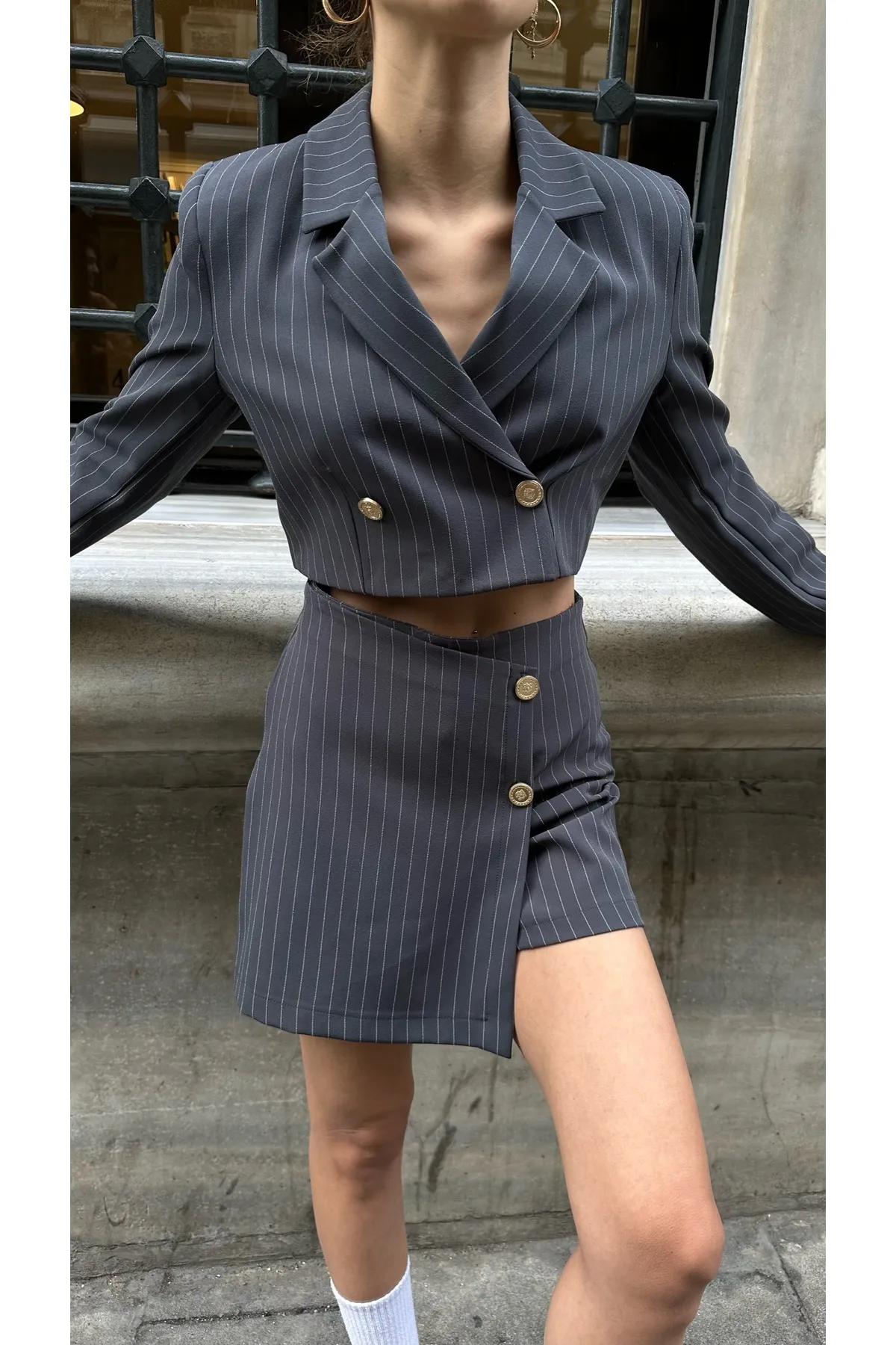Laluvia  Zweiteiler - Grau - Regular Fit