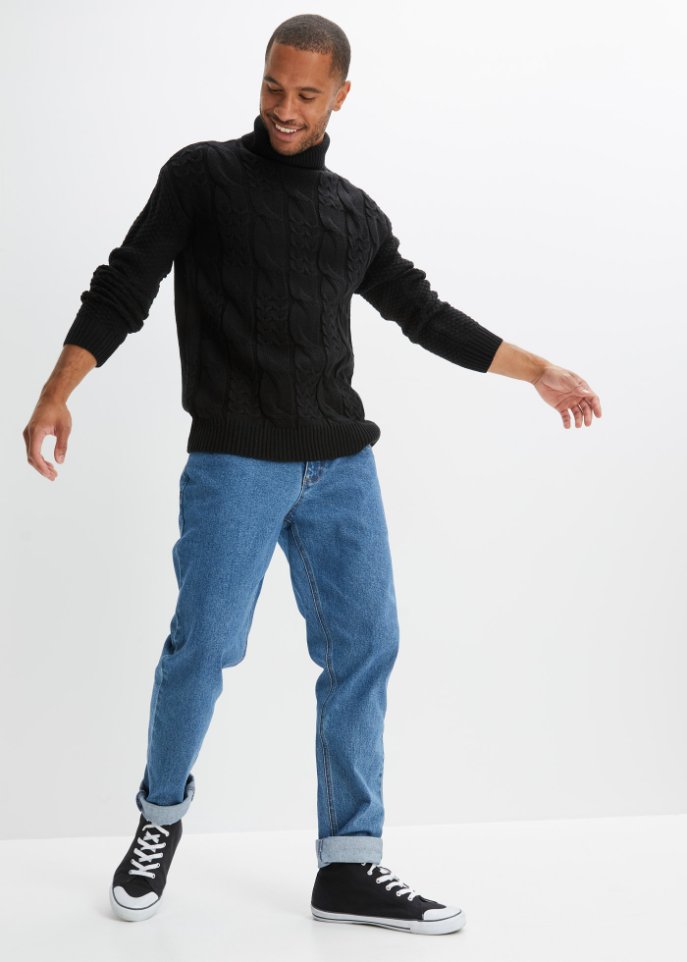 Rollkragenpullover, Loose Fit