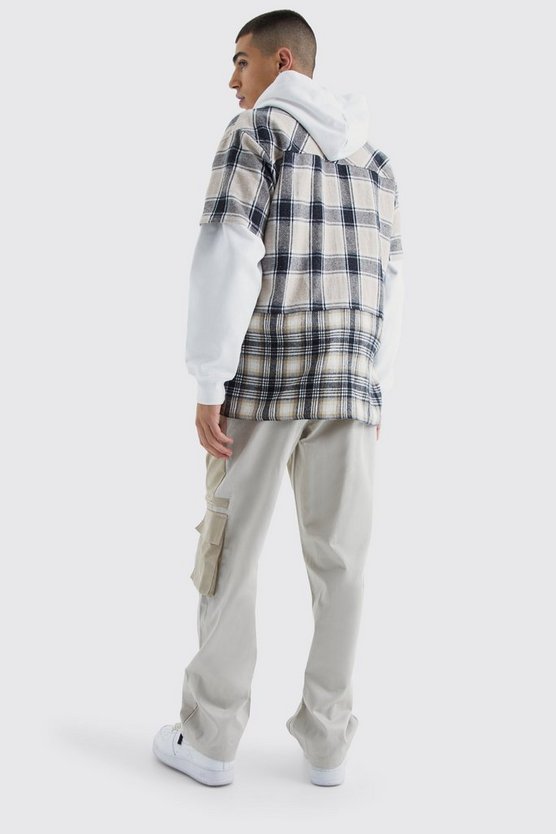 Lockere Colorblock Cargo-Hose mit Official-Logo