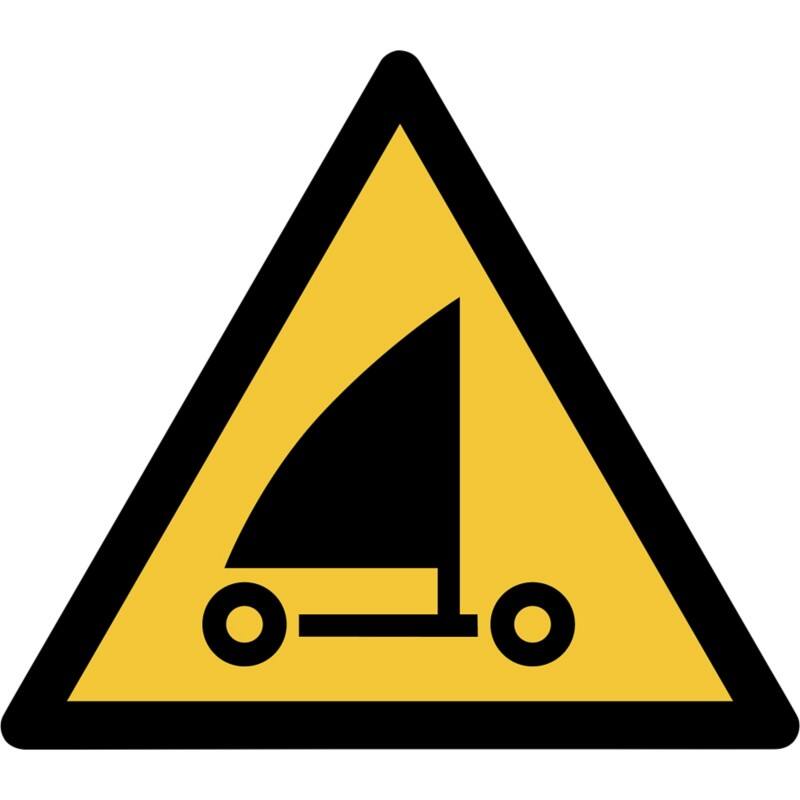 Djois Warnschild Warnung vor Strandseglern Klebstoff, einschraubbar PP (Polypropylen) 20 (B) x 0,14 (H) cm 3 Stück