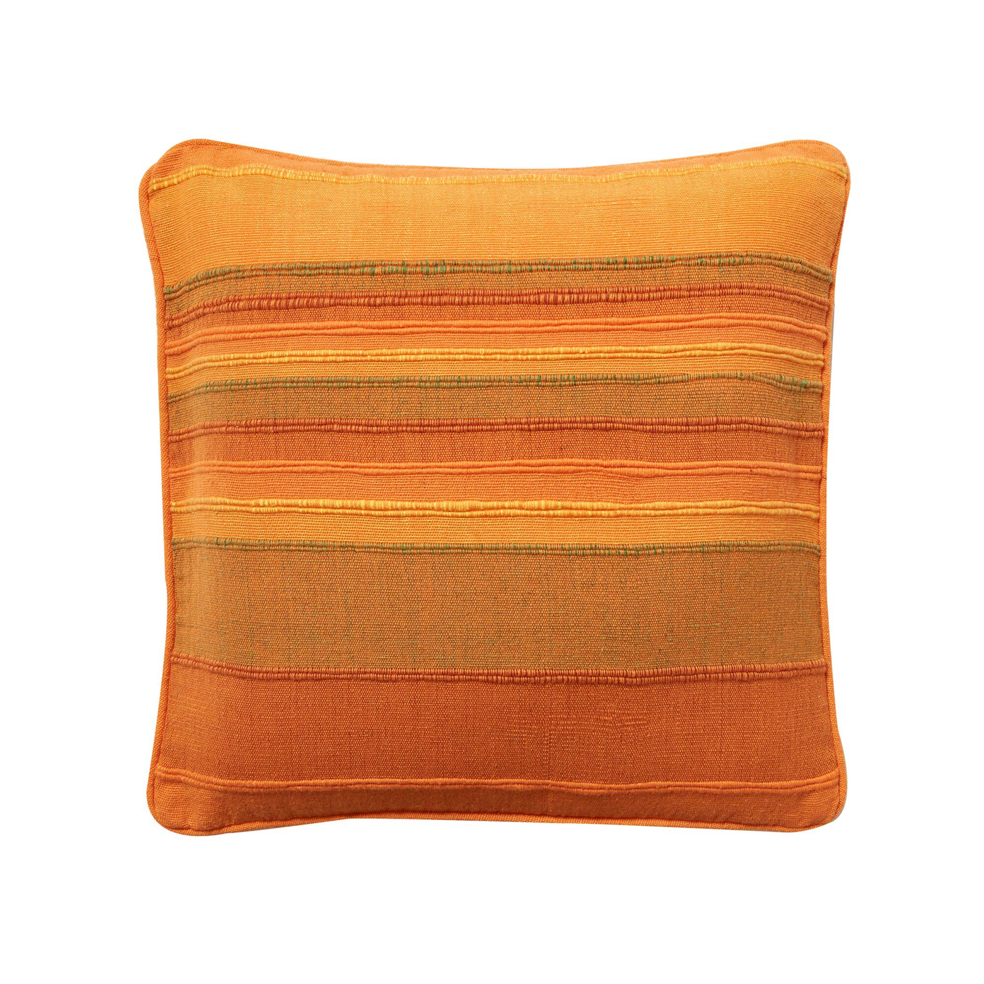 Housse coussin multicolore coton tissage artisanal