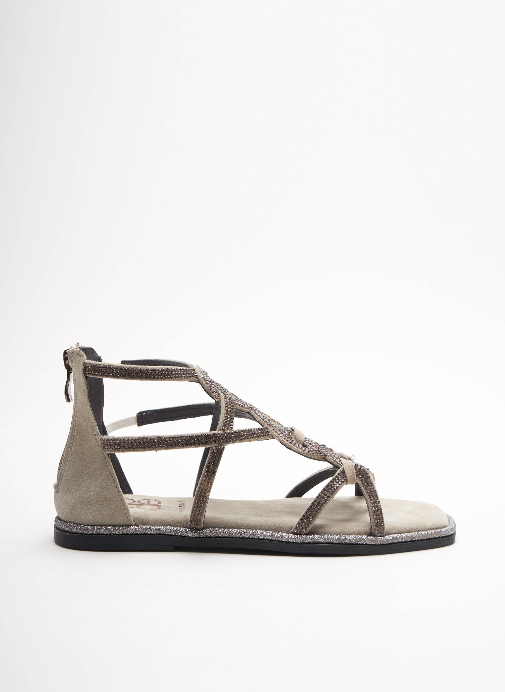 Studio Mode Sandales Nu Pieds Femme couleur gris