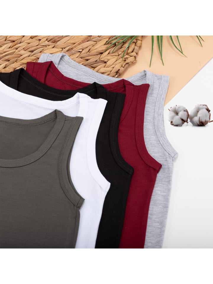 LOREZA 5er Set Unterhemden - Basics - Bunt günstig kaufen