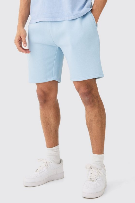 Lockere mittellange Basic Shorts