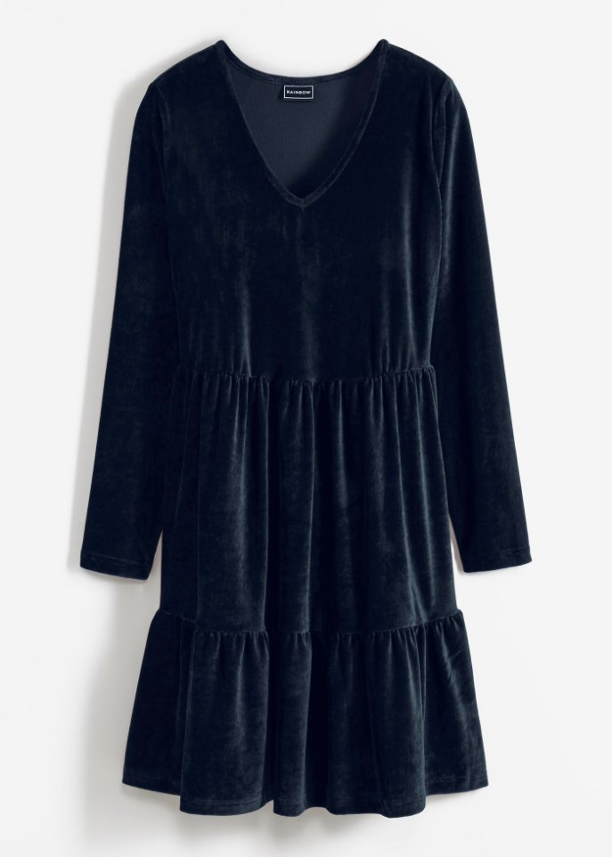 Cord-Kleid mit Langarm