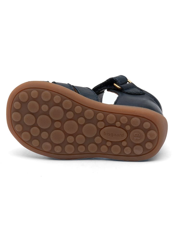 bisgaard Leder-Halbsandalen in Dunkelblau günstig kaufen