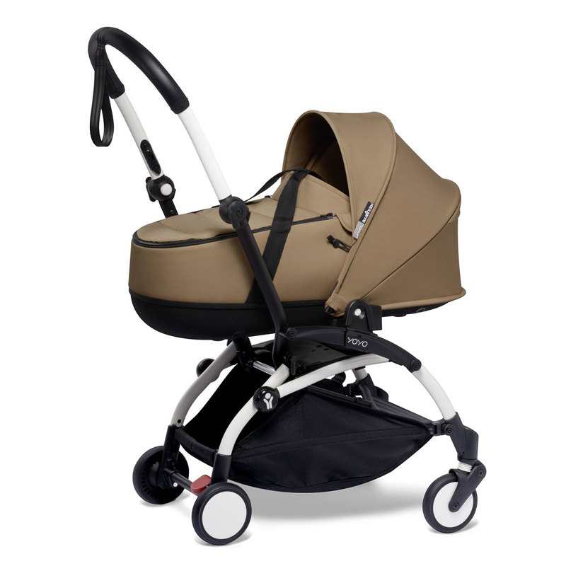Poussette Yoyo2 4 roues châssis blanc nacelle toffee Babyzen