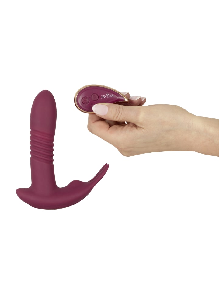 Javida Vibrator RC Hands-free 3 Function Vibrator in rot günstig kaufen 14,5 cm