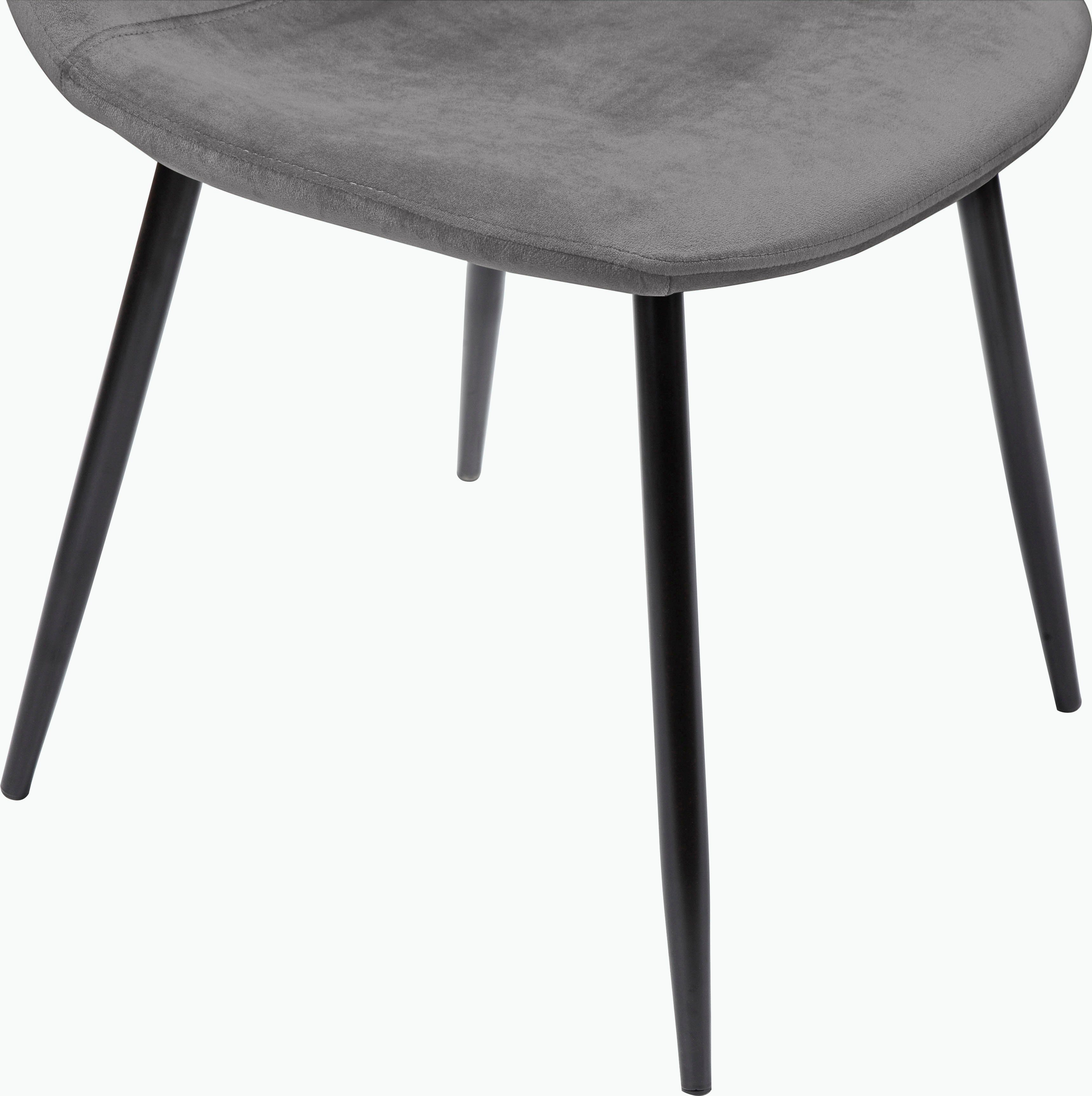 Leonique Essgruppe Eadwine, (Set, 5-tlg), bestehend aus Eadwine Esstisch rund 100 Ø cm und 4 Esszimmerstühlen