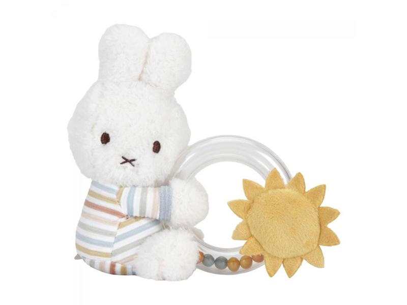 Hochet Miffy avec anneau - Vintage Sunny Stripes