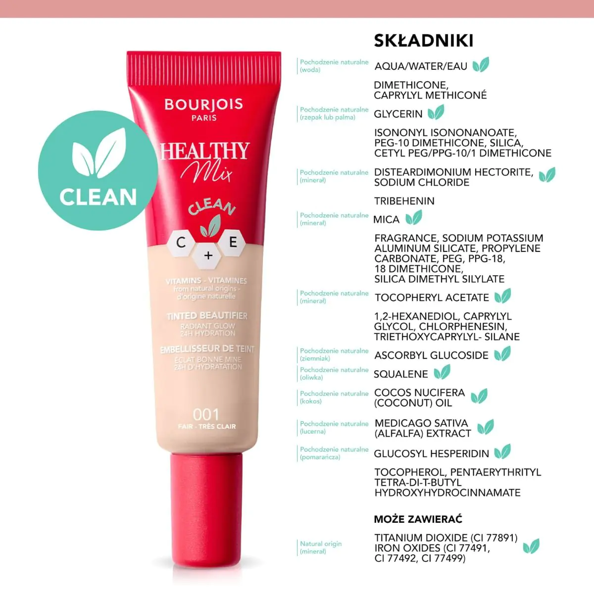 Bourjois Healthy Mix Clean Tinted Beautifier 002 Light крема за тонирање