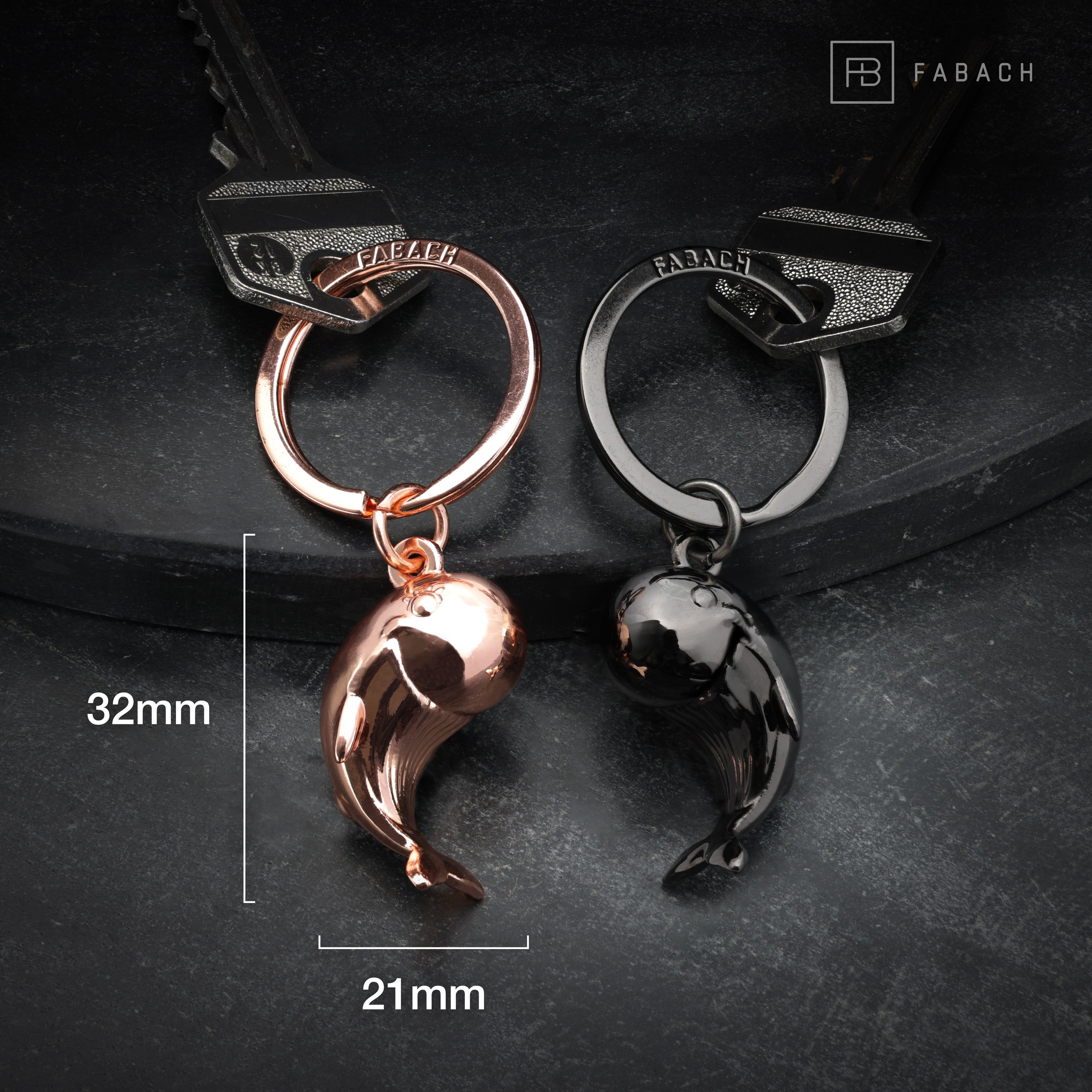 FABACH Schlüsselanhänger Wal Moby - Glücksbringer Geschenk für Paare