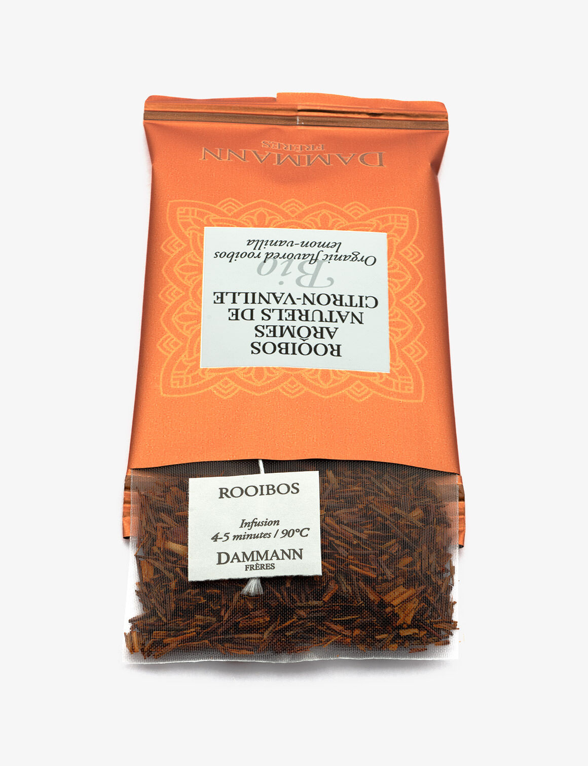Rooibos arômes naturels de citron-vanille BIO-24 sachets enveloppés