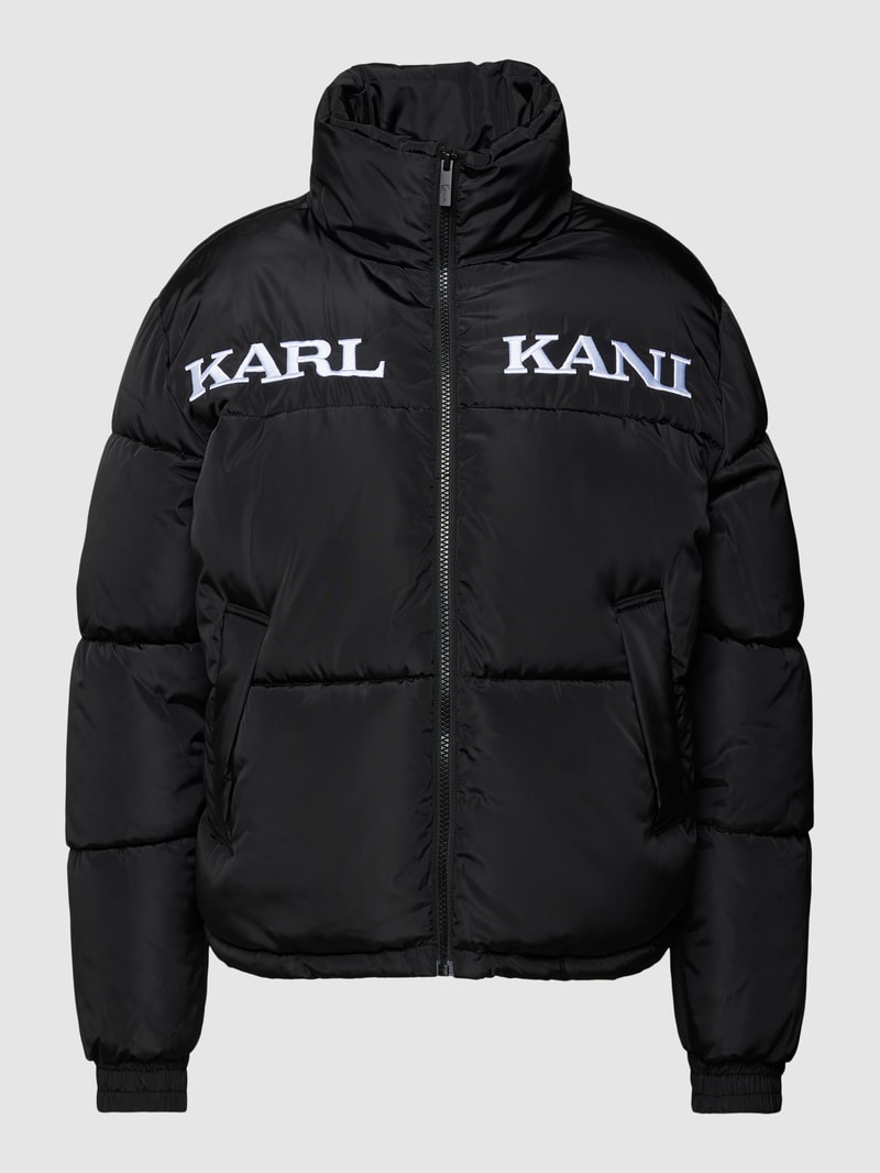 Steppjacke mit Label-Stitching Modell 'Retro' in black