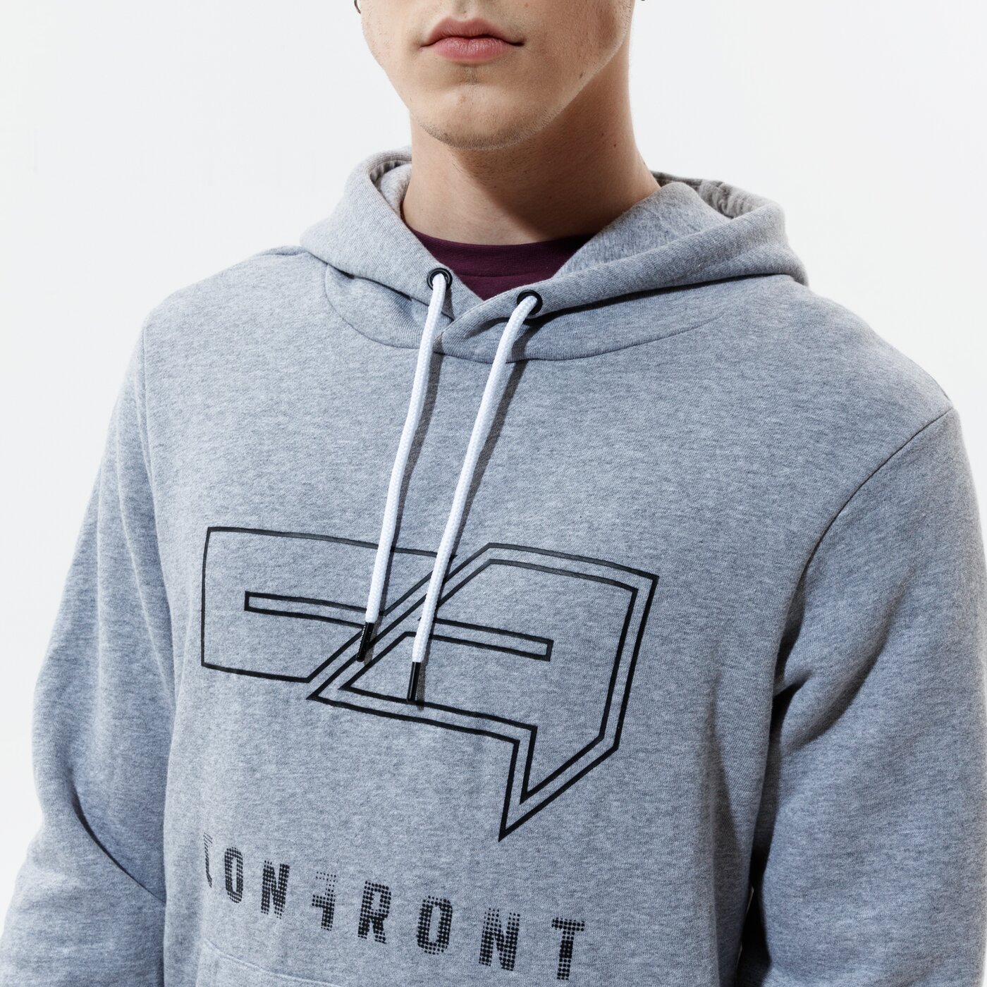 CONFRONT HOODIE LOGO HOODY GREY Grau