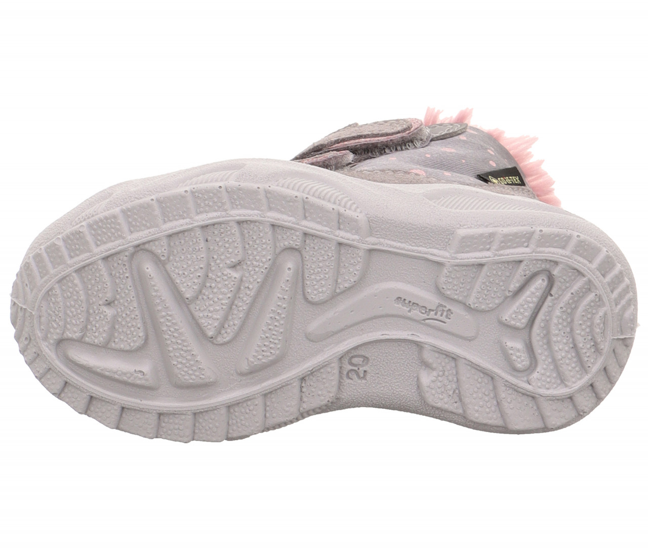 GLACIER - Grau/Rosa Boots mit Klettverschluss