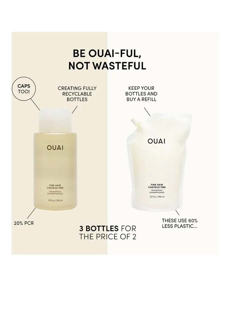 Șampon OUAI pentru păr fin - Șampon pentru păr fin