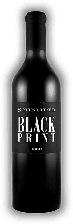 Markus Schneider, Black Print Rotwein Cuvée, Merlot, Cabernet Dorsa, Cabernet Sauvignon, Blaufränkisch, Syrah, Qualitätswein, trocken, 2021, Pfalz  Markus Schneider, Black Print Rotwein Cuvée, Merlot, Cabernet Dorsa, Cabernet Sauvignon, Blaufränkisch
