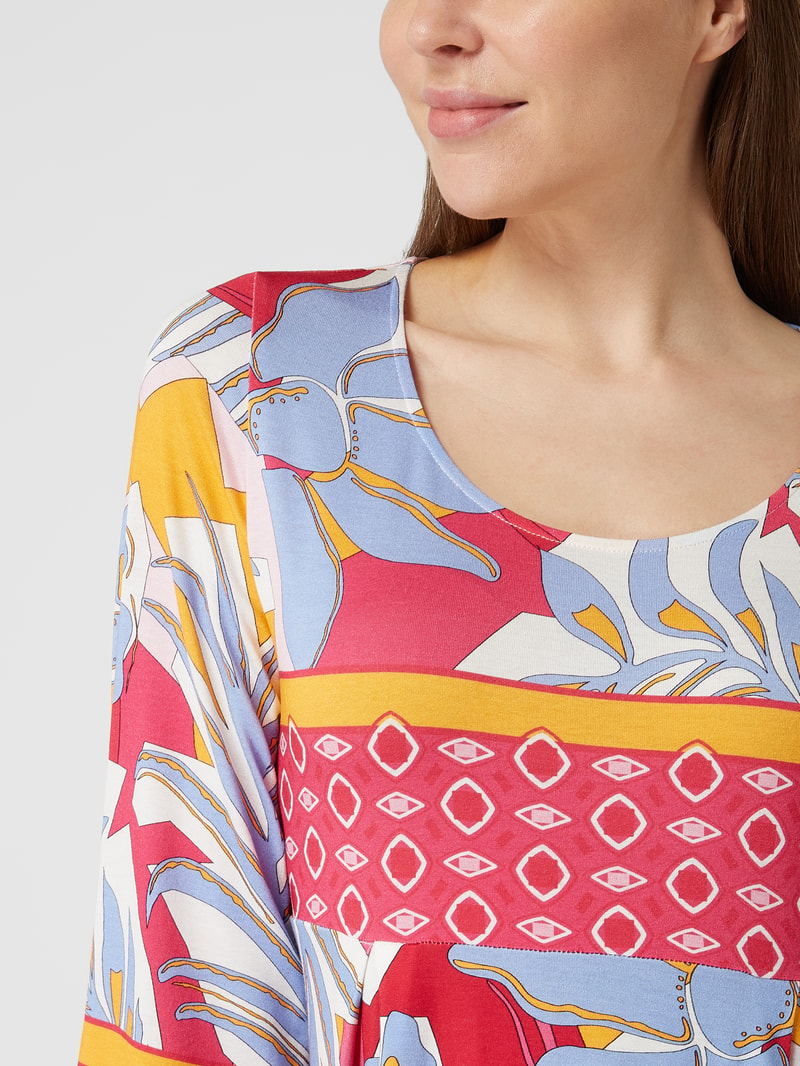 Kleid mit floralem Muster Modell 'Abito' in weiß