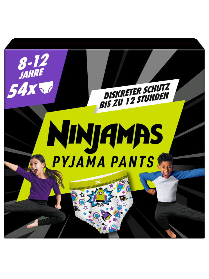 Pampers Ninjamas Pyjama Pants Raumschiff, 54 absorbierende Nachthöschen, 8 Jahre, 27kg-43kg günstig kaufen onesize