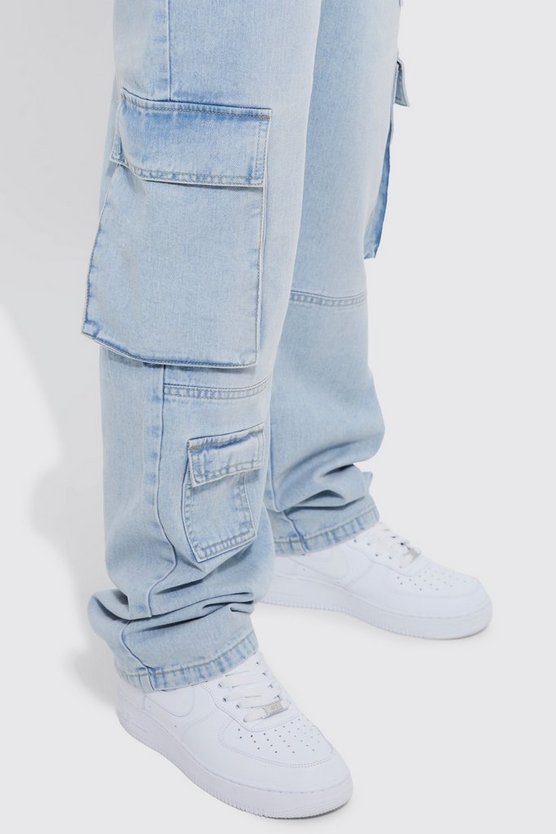 Lockere Cargo-Jeans