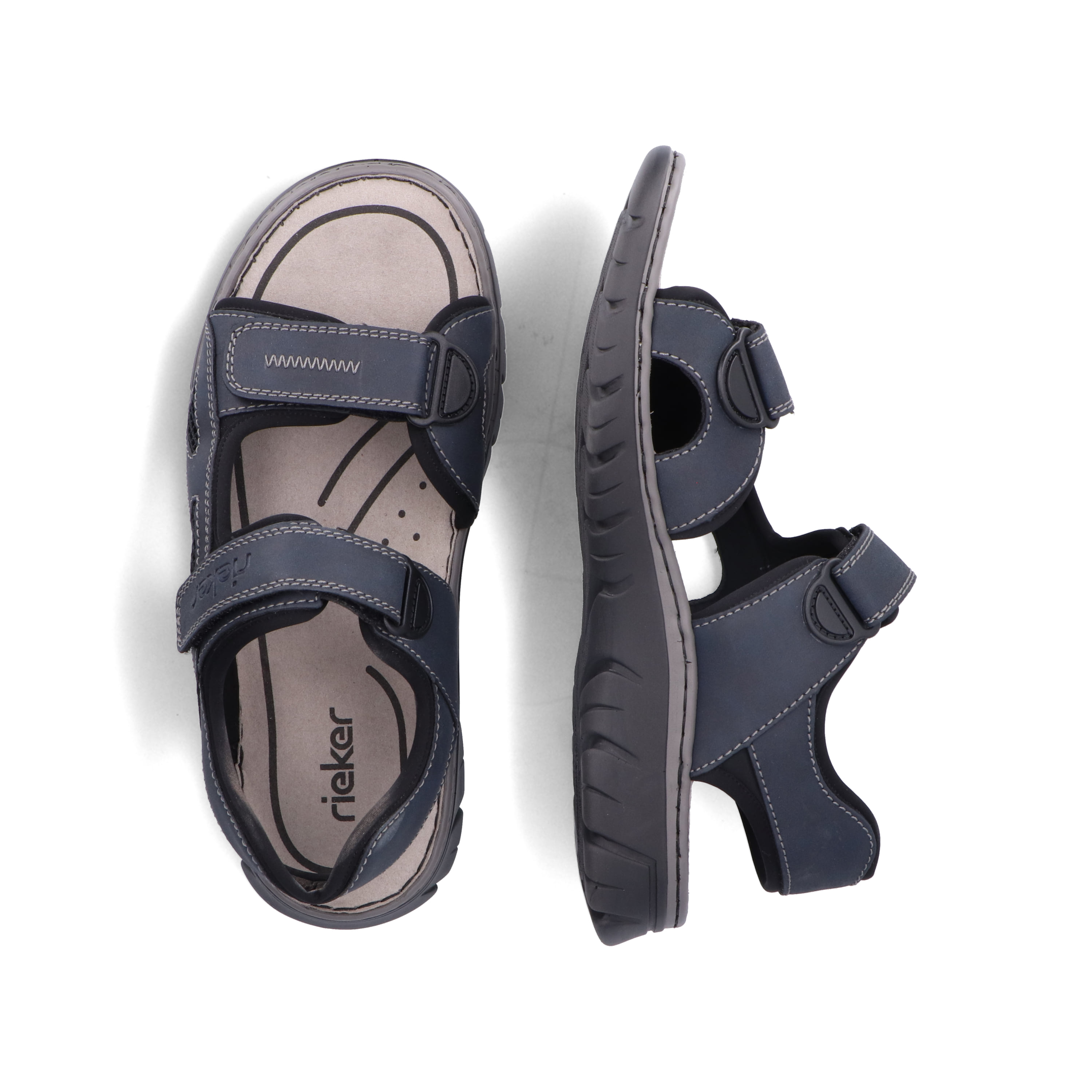 Rieker Herren Trekkingsandalen blaugrau