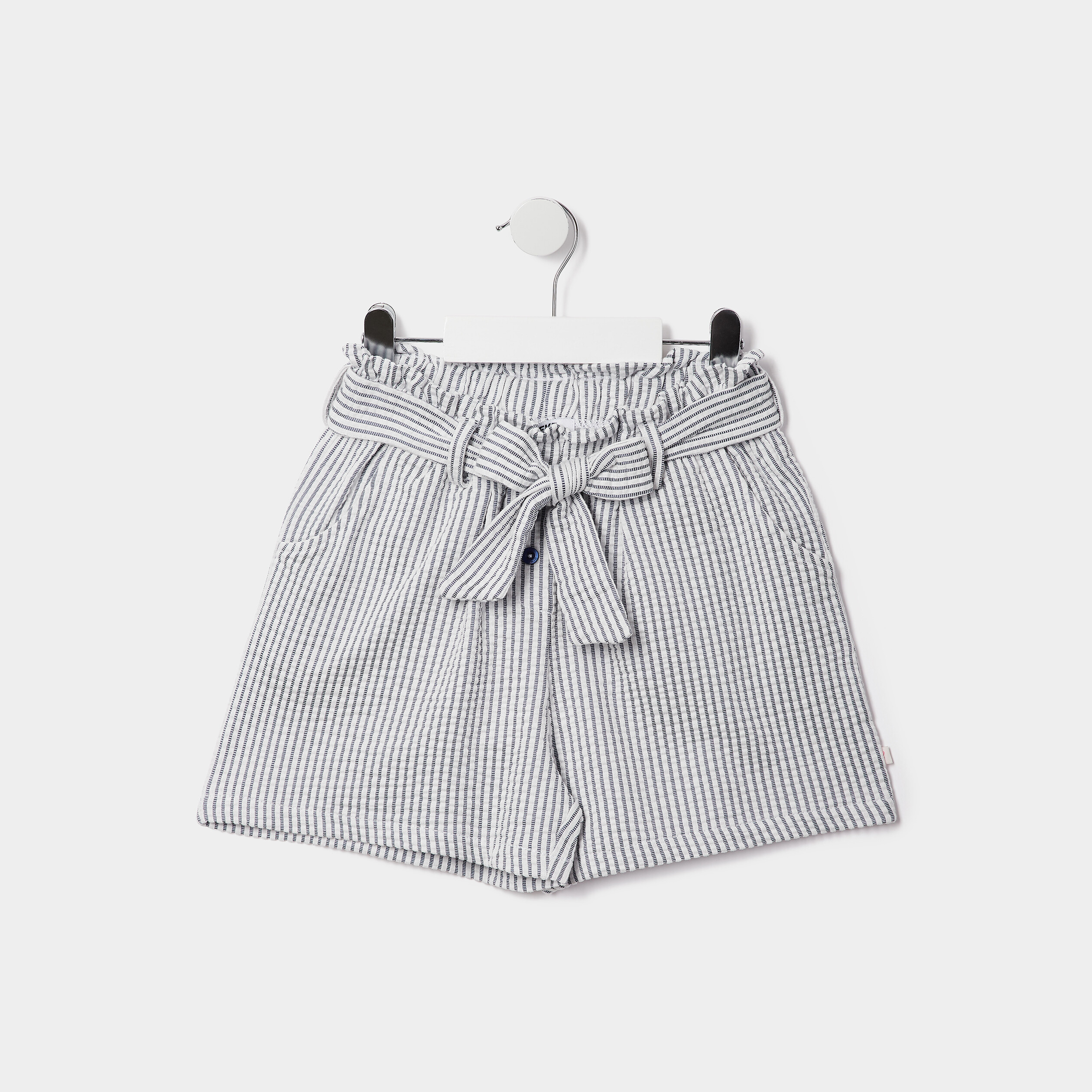 Short slouchy ceinturé taille élastiquée bleu marine fille | La Halle